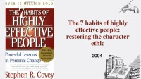 The 7 habits of highly effective people restoring the character ethic